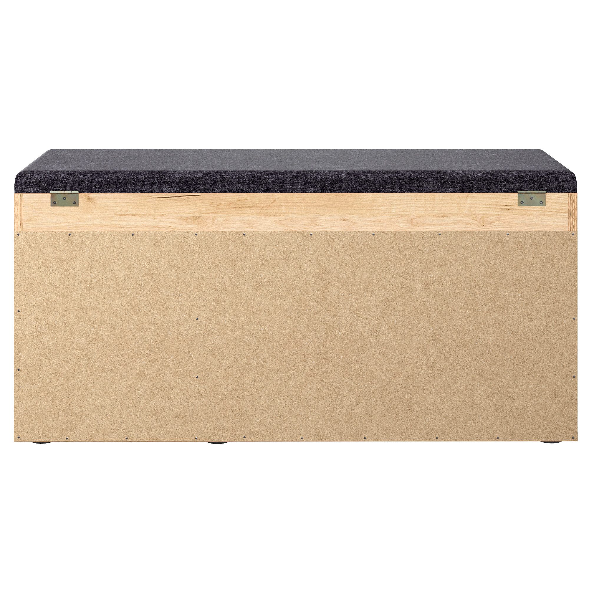 KOMTO Schuhbank Mit Sitzfläche Schuhregal Bank mit Stauraum Schuhschrank mit Sitzbank, für 6 bis 8 Paar, Spanplatte, Sofia 100 x 48 x 32 cm