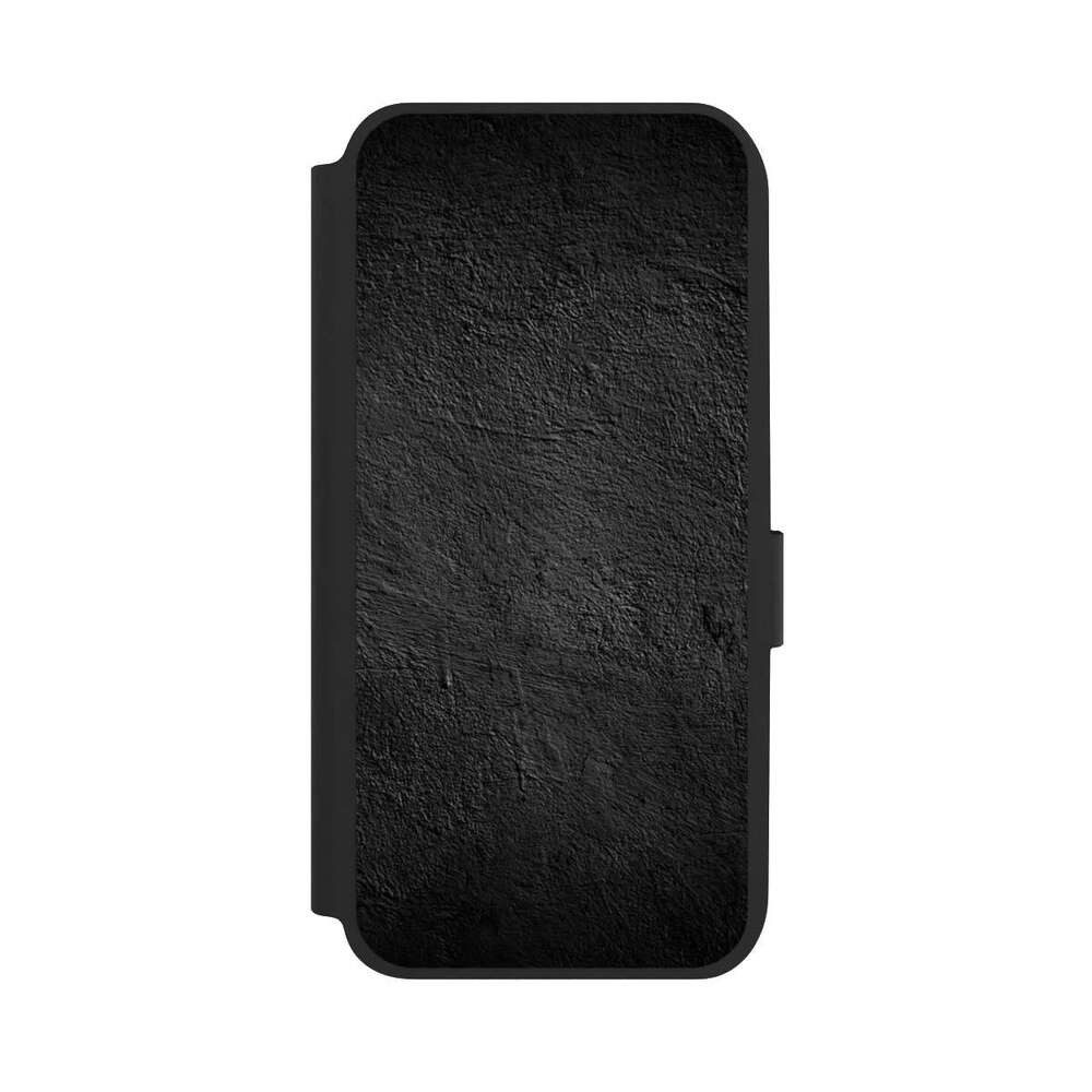 NIVOCASE Handyhülle Beton Wand Stein Betonwand schwarz, Samsung Galaxy A14 5G Klapphülle Handyhülle aus Kunst Leder