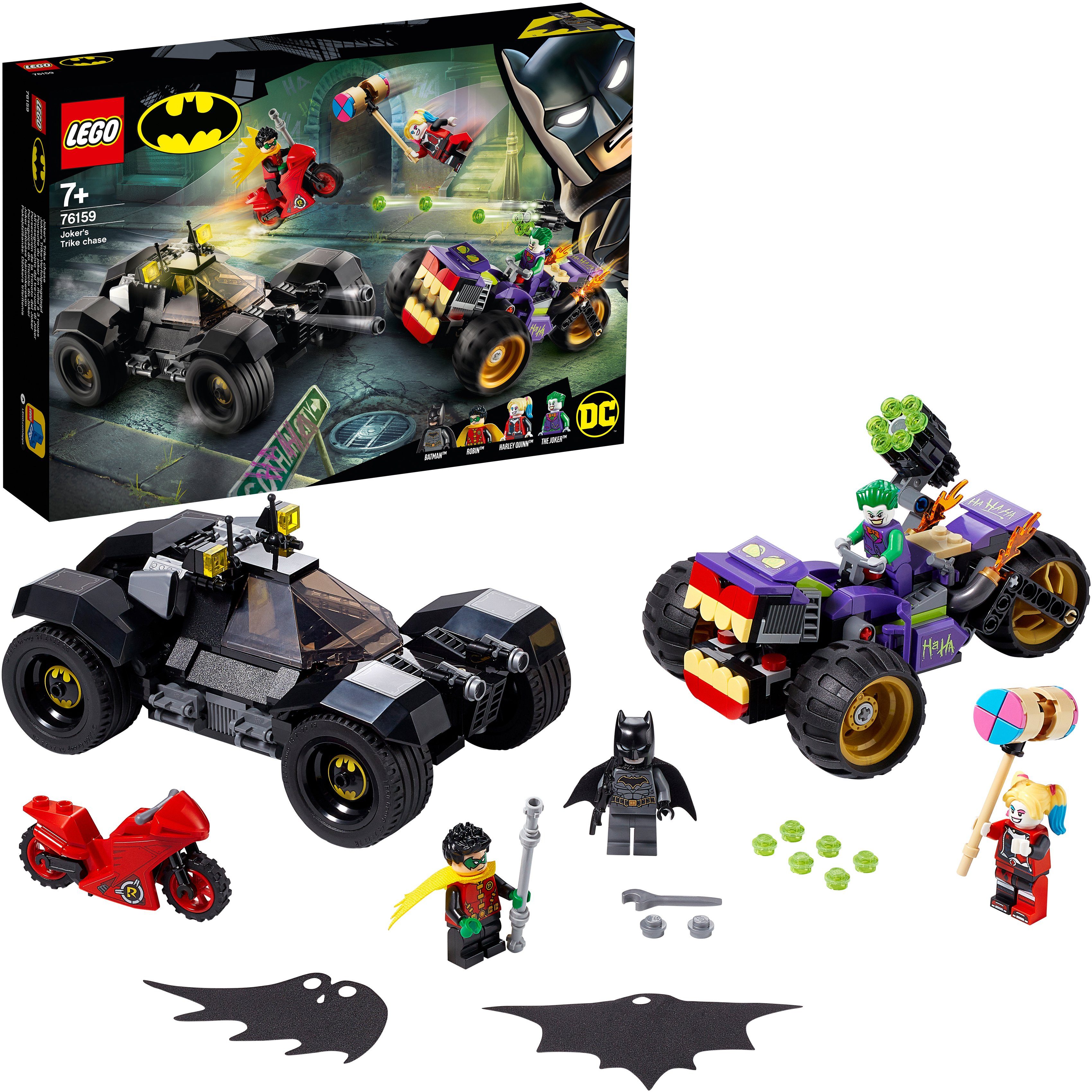 Image of LEGO 76159 Jokers™ Trike-Verfolgungsjagd Bausatz, Mehrfarbig