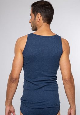 Ammann Unterhemd 3er Pack Jeans Feinripp (Spar-Set, 3-St) Unterhemd / Tanktop - Baumwolle - Im sportlich-klassischem Schnitt