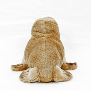 Teddys Rothenburg Kuscheltier Walross liegend 23 cm braun Robbe Plüschwalross Plüschrobbe