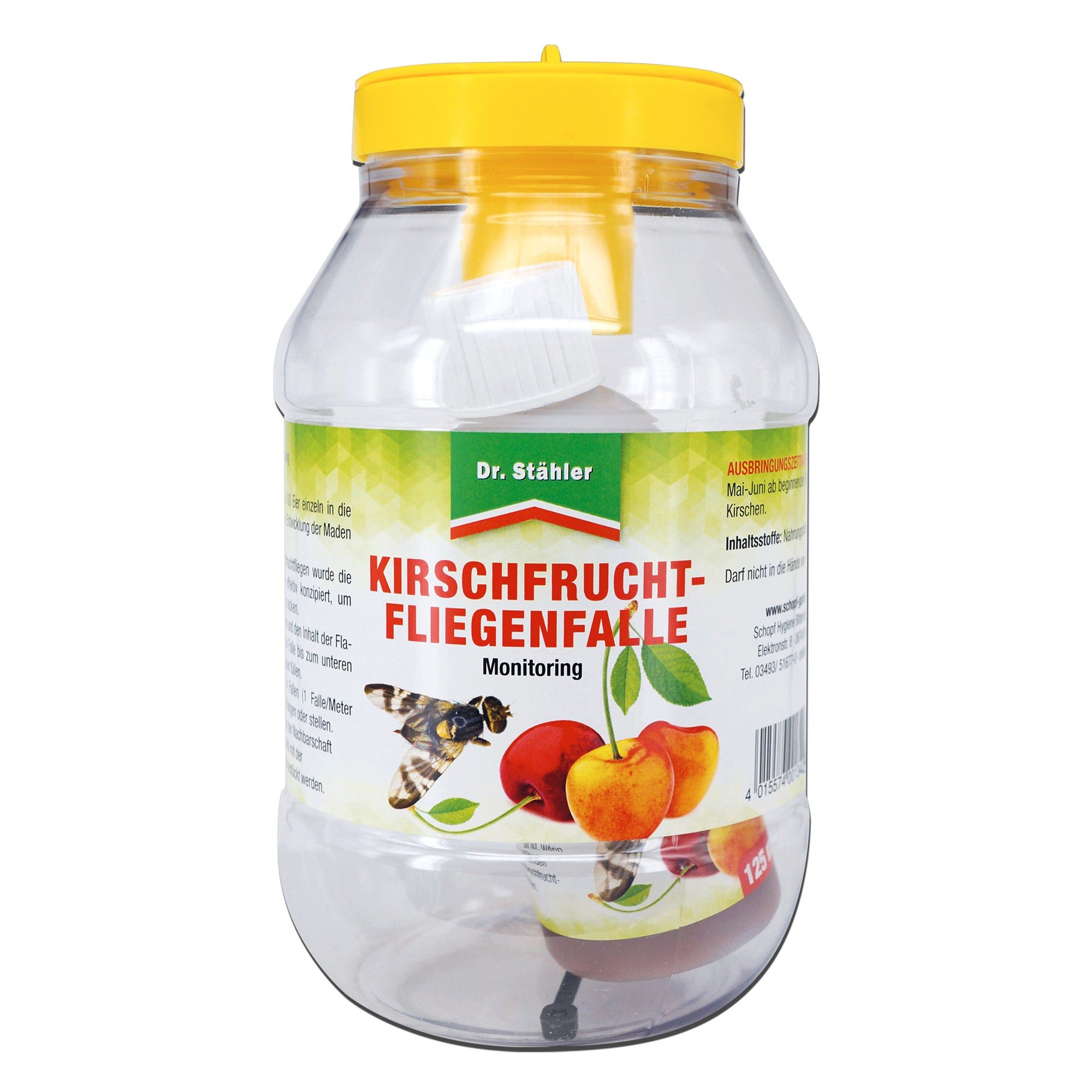 Dr. Stähler Insektenfalle Kirschfruchtfliegenfalle - Effektiver Schutz - Monitoringfalle, Kirschfruchtfliegenfalle – Lockstofffalle für Kirschbäume