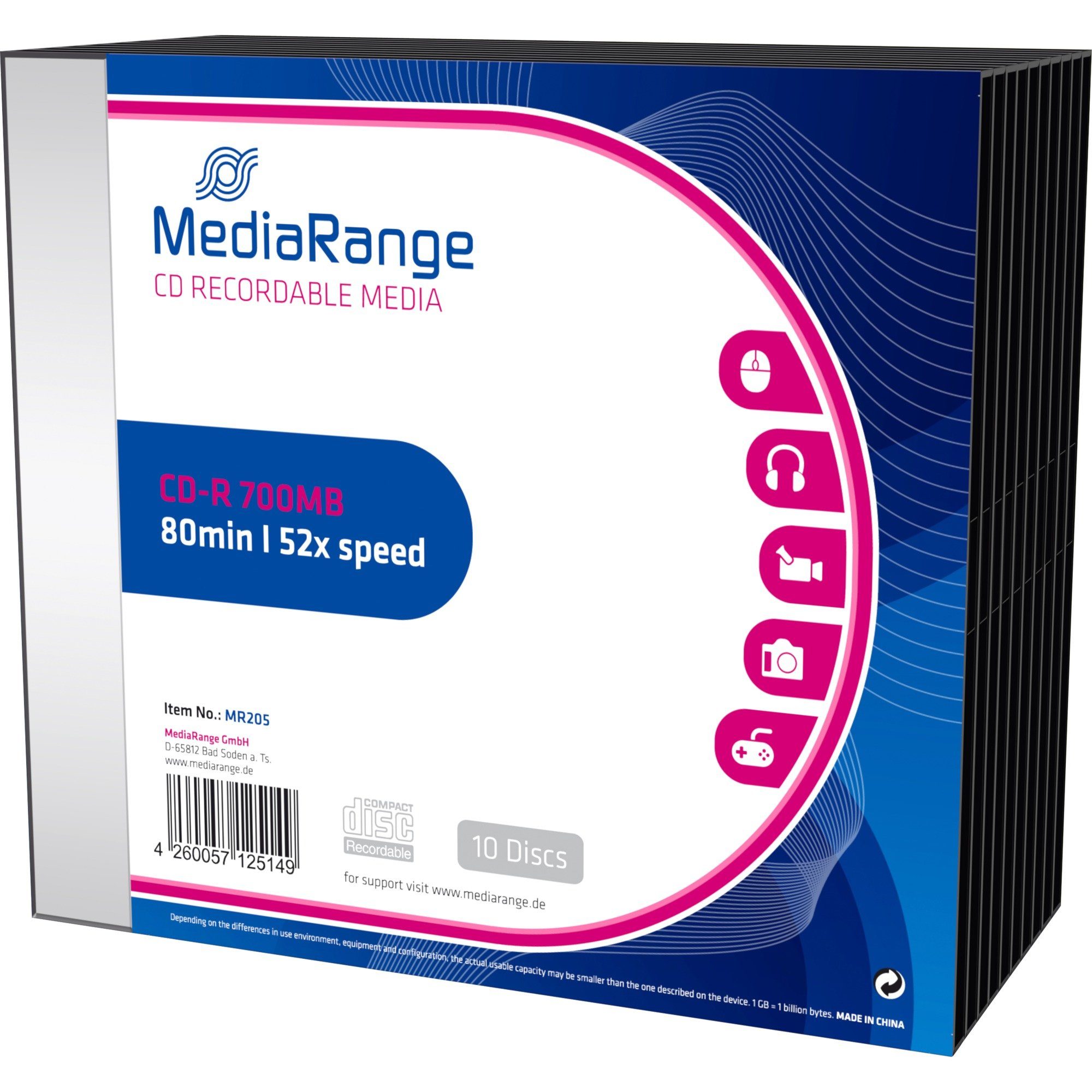 Mediarange CD-Rohling CD-R 700 MB