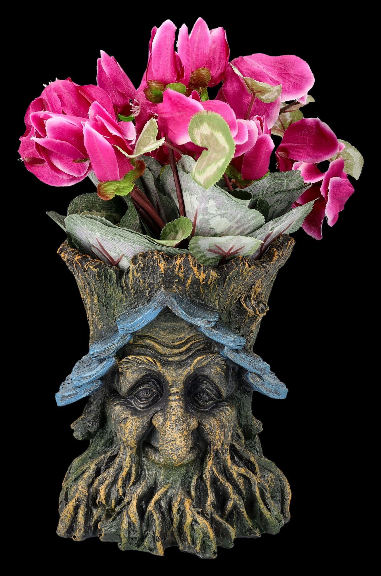 Figuren Shop GmbH Blumentopf Pflanztopf - Greenman Ent - Zierapfel - Blumentopf Dekoration Fantasy