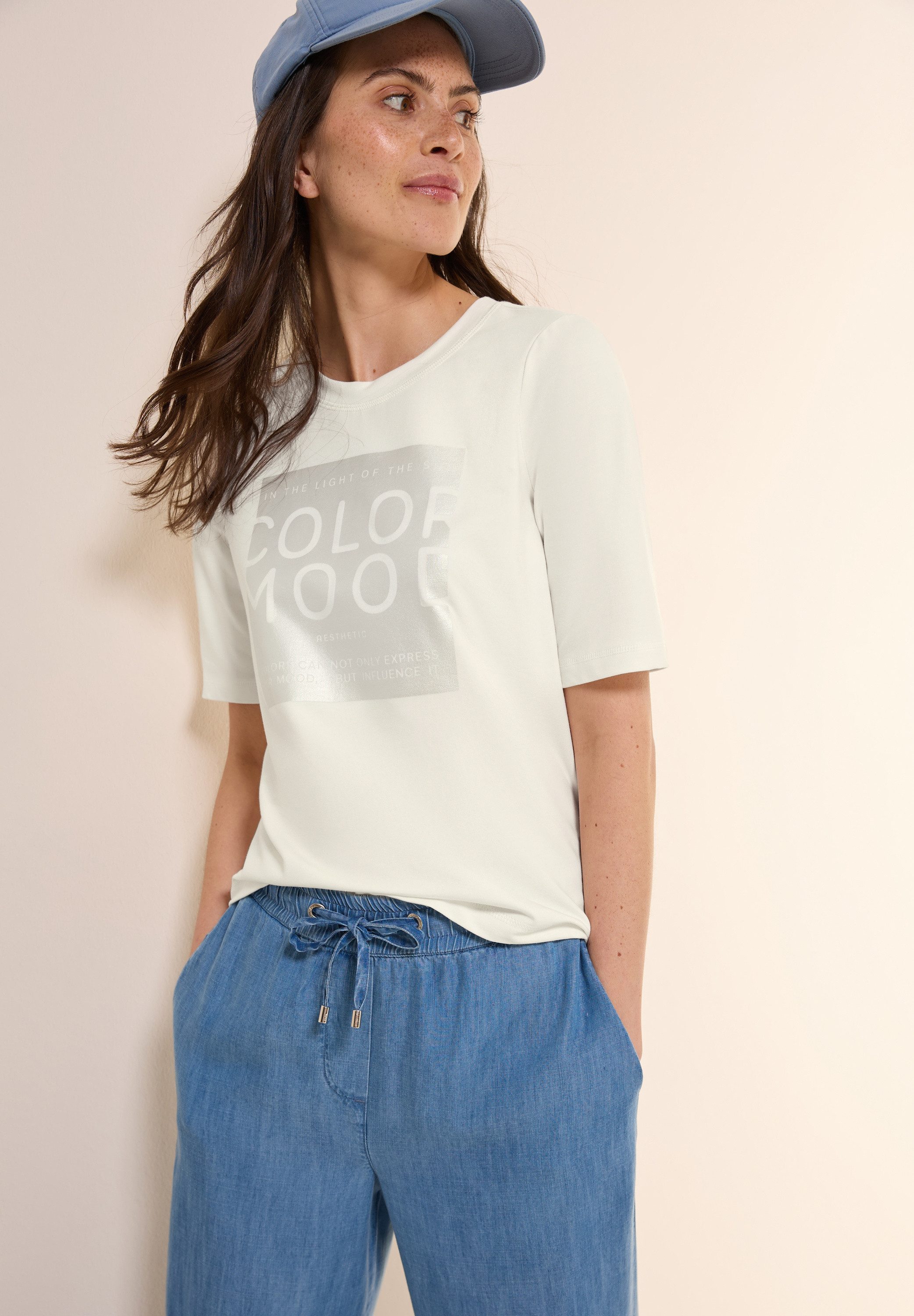 CECIL T-Shirt mit Folienprint günstig online kaufen