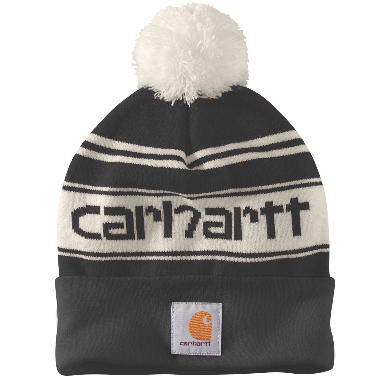 Bommelmütze Unisex Carhartt Beanie Cuffed black Knit Logo Carhartt