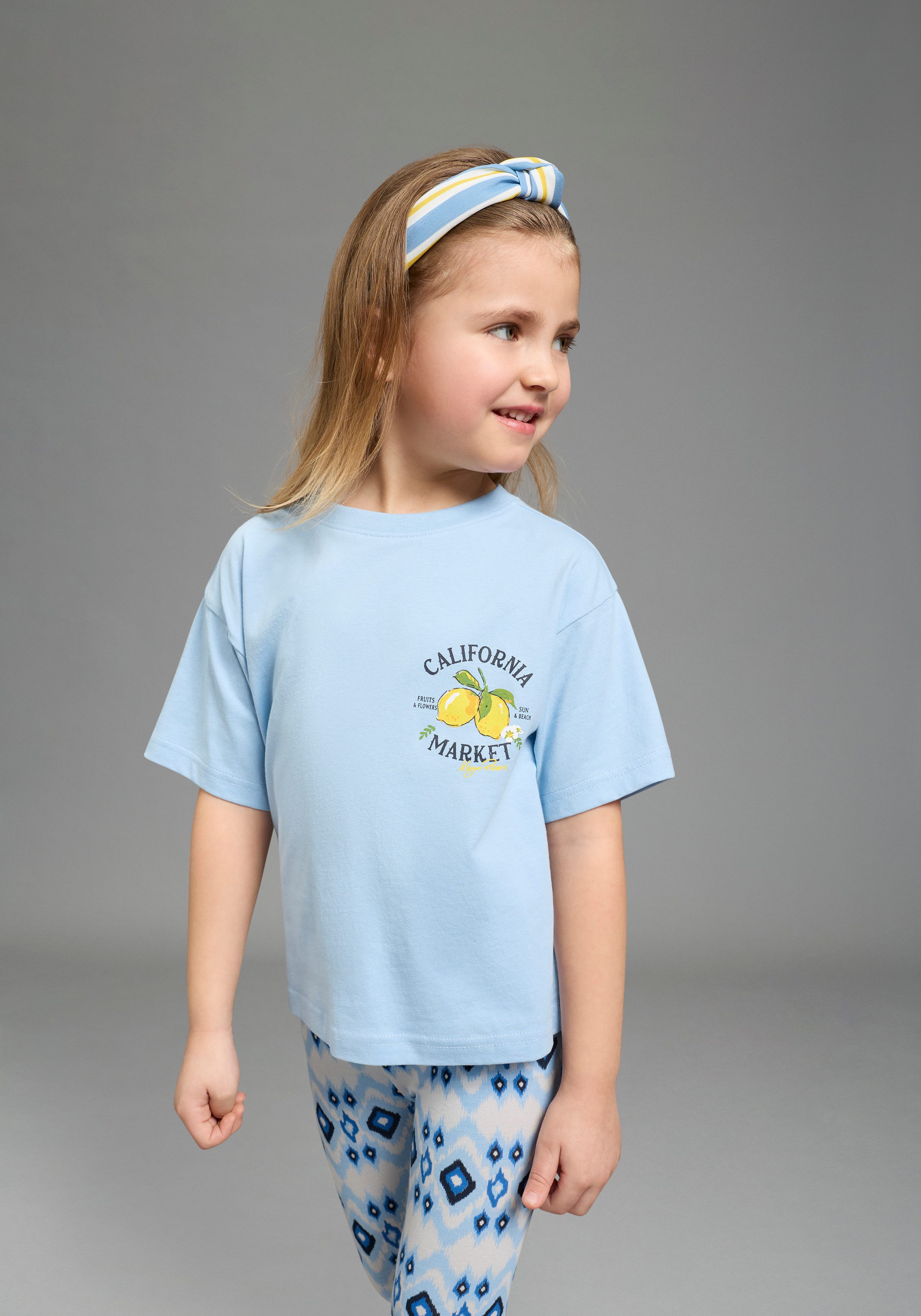 KangaROOS T-Shirt Kangaroos 2er Pack T-Shirts mit Kirschen- und Zitronenprint (Packung, 2-tlg., 2) modischer Stil, Kurzarm, mit trendigen Drucken und Logodruck