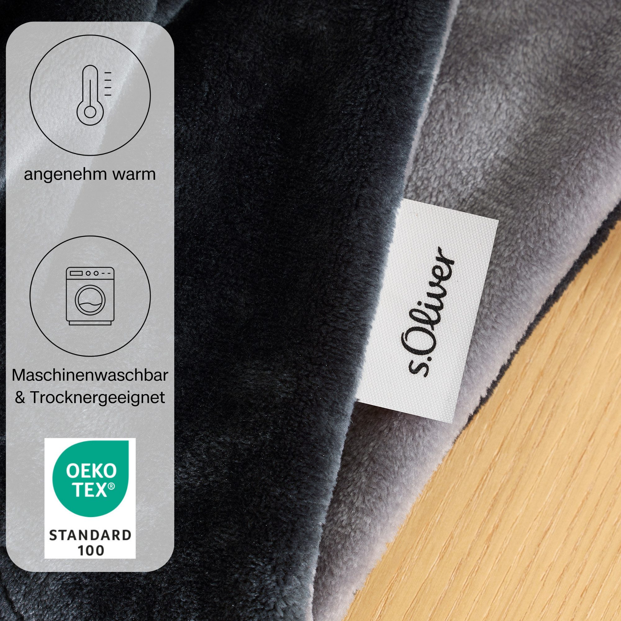 Wohndecke Doublesoft, Kuscheldecke, Deal, Kissen geschenkt!, s.Oliver, Kuscheldecke 150x200 cm, GRATIS-Zugabe:2x Kissenhülle (Reißverschluss)