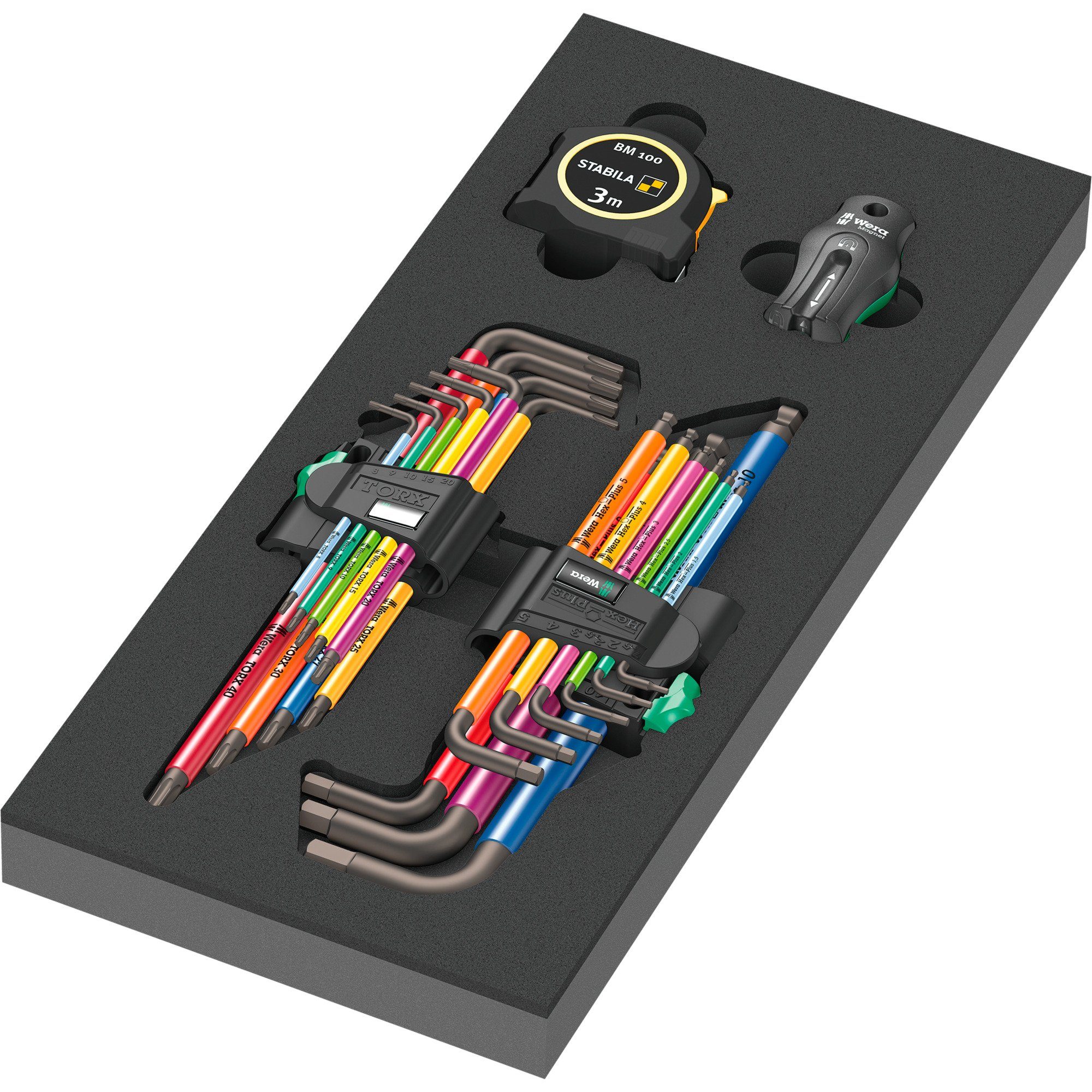 Wera Werkzeugkoffer Wera 9740 Schaumstoffeinlage Winkelschlüssel-Set