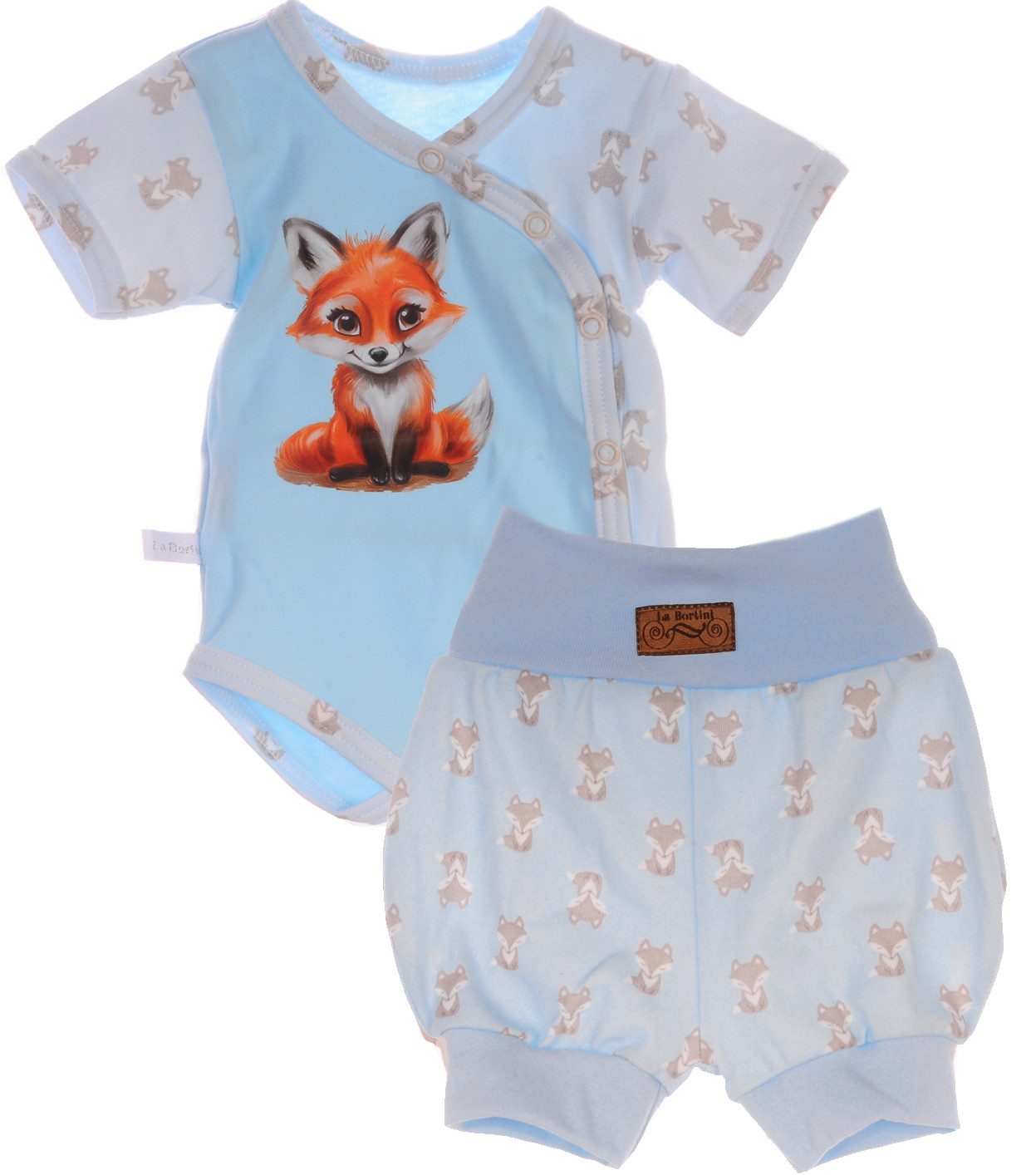 Body & Shorts Wickelbody und Shorts Baby Anzug kurze Hose 2tlg Sommer Set