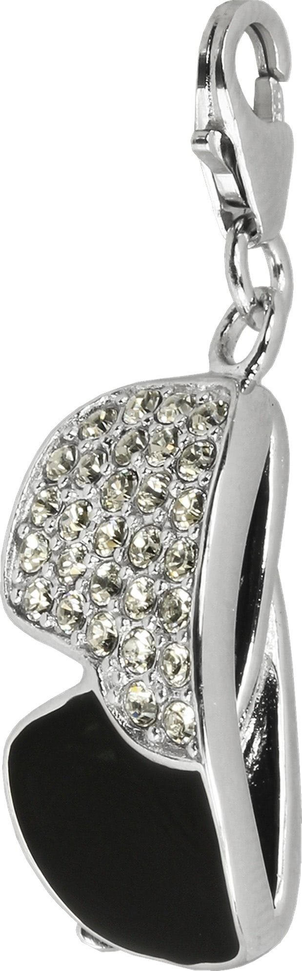 SilberDream Charm-Einhänger SilberDream Charm Silber Anhänger schwarz, Sonnenbrille LADY Anhänger 925 Sterling Silber, silber, schwarz
