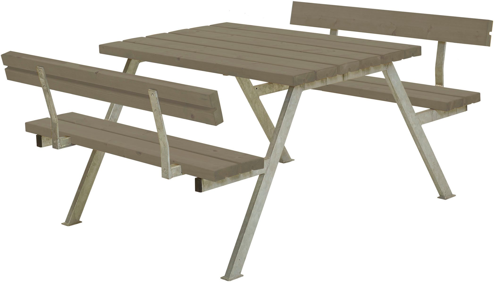 PLUS Garten-Essgruppe Alpha Kombimöbel mit 2 Rückenlehnen, (1-tlg), 118x185x76/45 cm