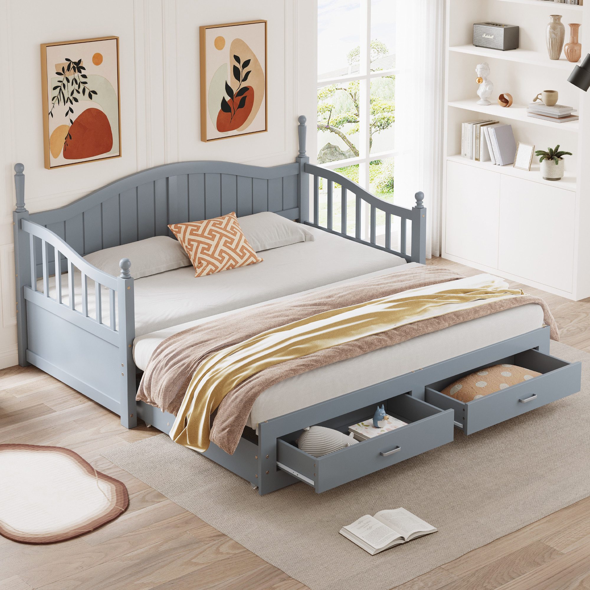 MODFU Schlafsofa Multifunktionales Zwei-in-Eins-Tagesbett, Ausziehbares Sch günstig online kaufen