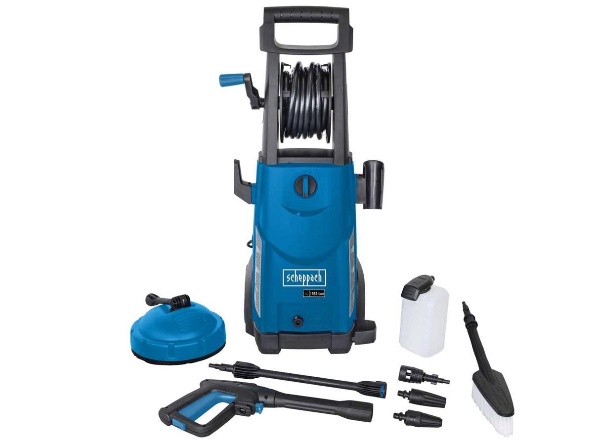 Scheppach Мінімиття HCE2200, Druck max: 155 bar, 2200 W, Fördermenge max: 468 l/h, (Set, 9 tlg), Inklusive großem Zubehörpaket