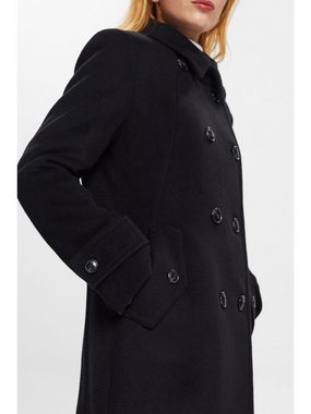 Esprit Collection Wintermantel Recycelt: Mantel mit Wolle
