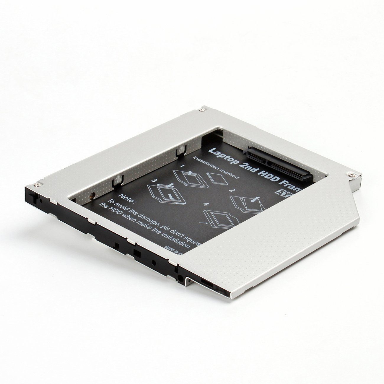 Salcar Festplatten-Gehäuse 2nd HDD/SSD SATA Caddy für 9mm Laufwerksschacht