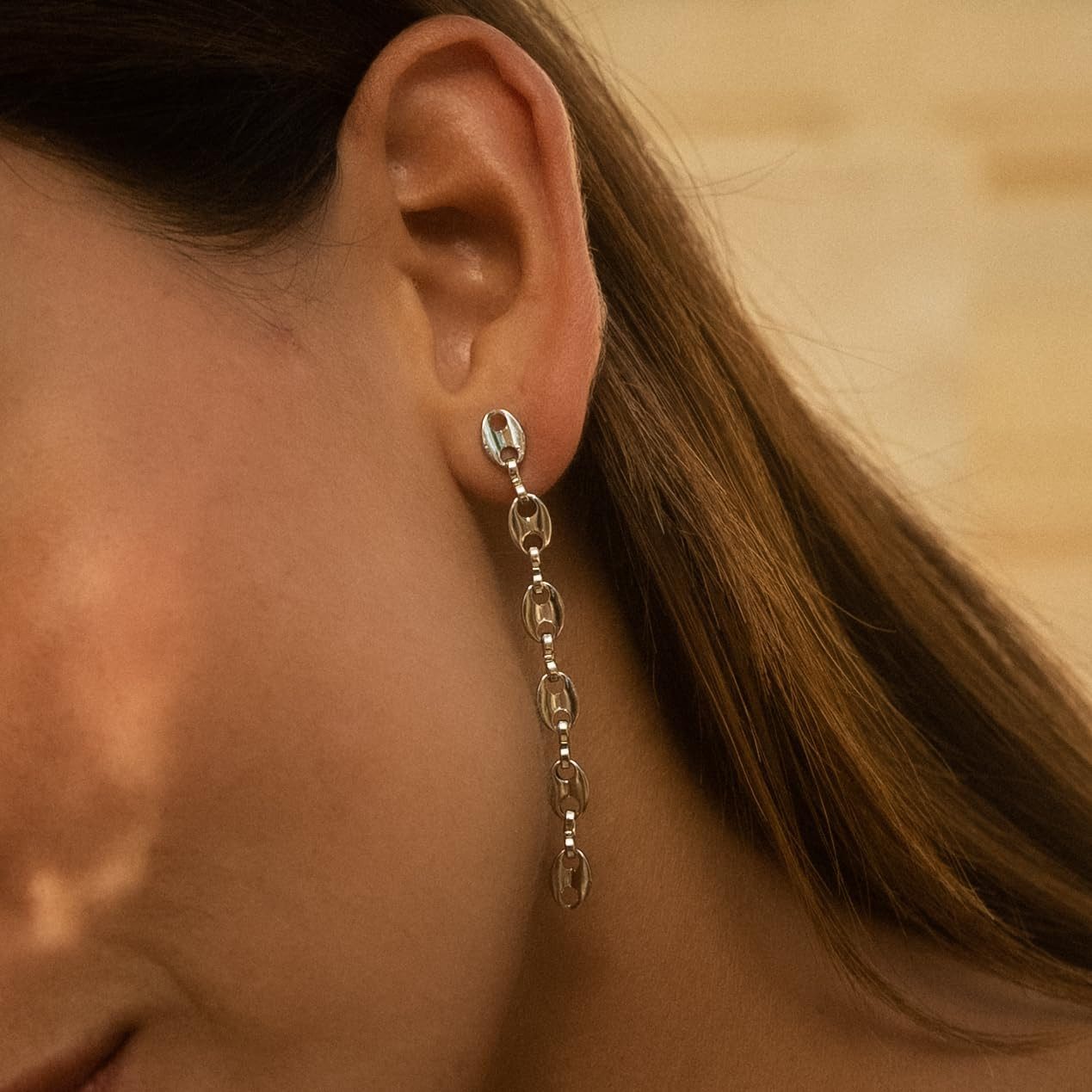 Made by Nami Ohrring-Set Hängend Statement Ohrringe Silber aus Chirurgischem Edelstahl, Festival Schmuck Damen Wasserfester Schmuck Hypoallergen