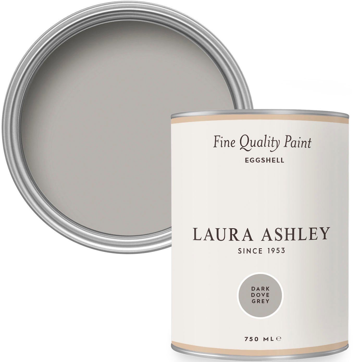 LAURA ASHLEY Lack Eggshell, Low VOC (Nachhaltig), 750 ml dark dove grey
