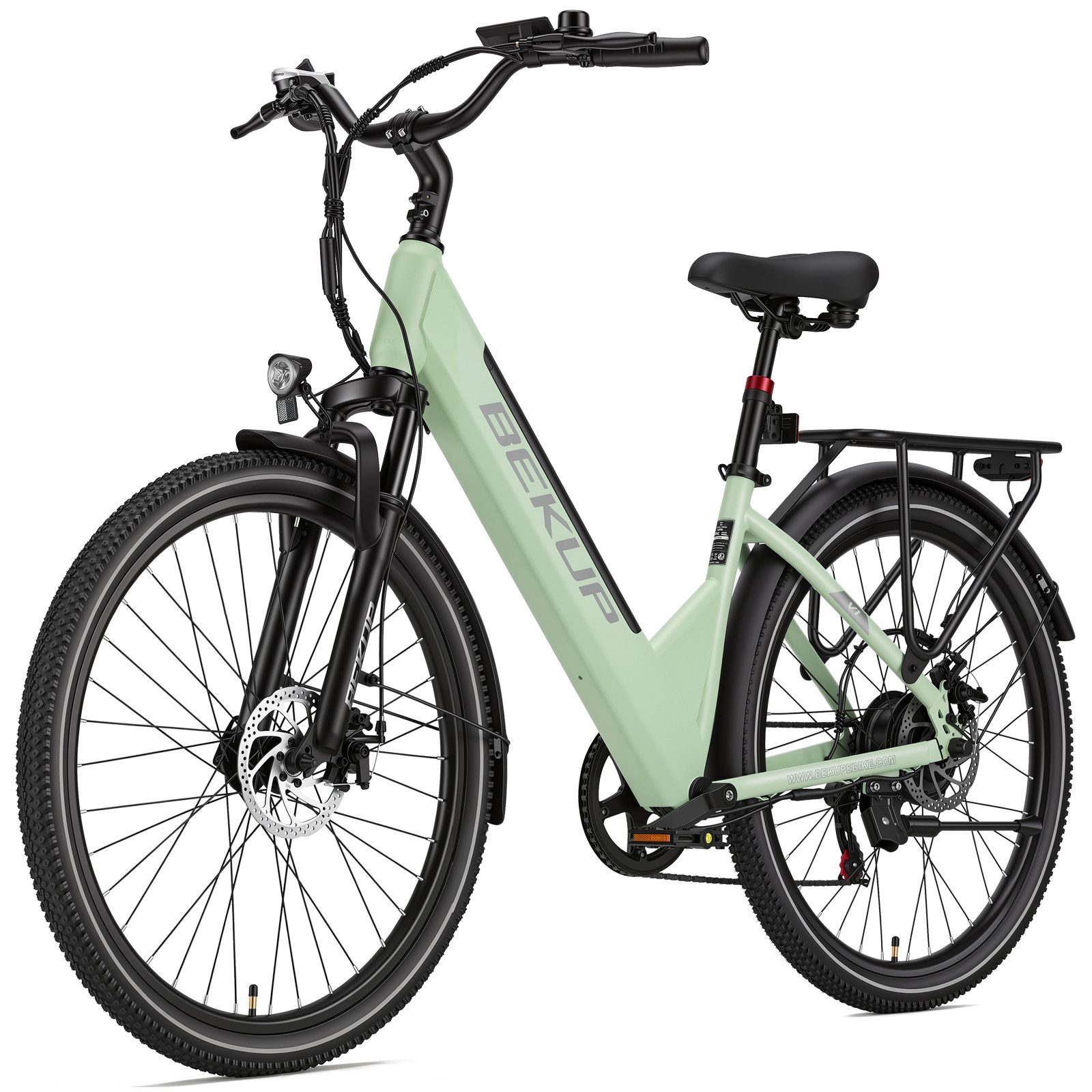 TTGO E-Bike Cityrad V1 26 Zoll Fatbike mit 840-Wh-Akku, Shimano 7-Gang und 80 Nm, 7 Gang Shimano Shimano Tourney TZ Schaltwerk, Kettenschaltung, Heckmotor, 522 Wh, (Komplettset, E-Bike inklusive Akku und Ladegerät), Für Pendelwege und Touren mit Hydraulikbremsen und breiten Reifen