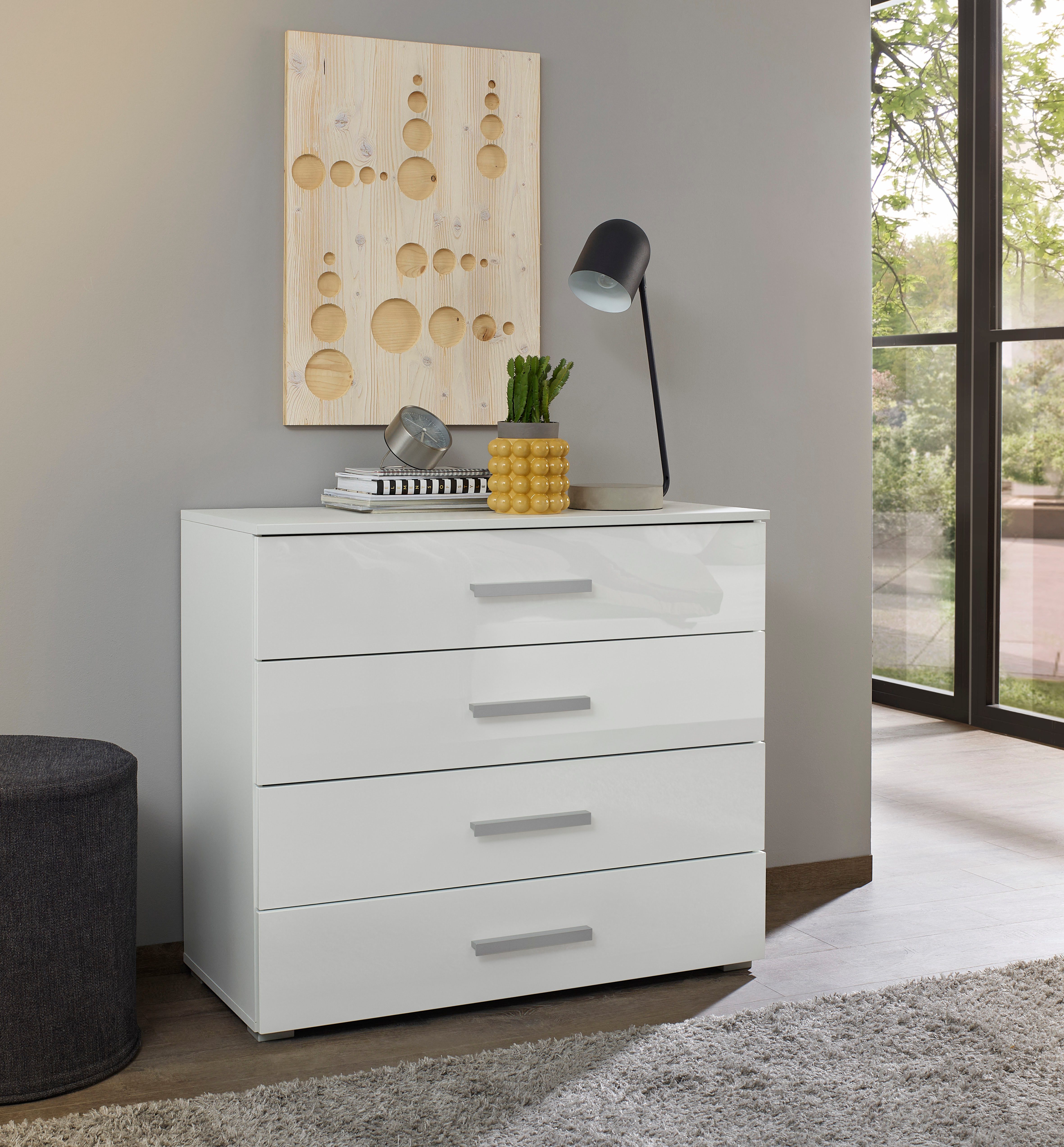 OTTO home Schubkastenkommode Kommode Sideboard Schubladenkommode Schlafzimmerkommode KOLUNA (Breite 80 cm mit moderner Dekorfront), vier große und geräumige Schubladen mit viel Stauraum MADE IN GERMANY
