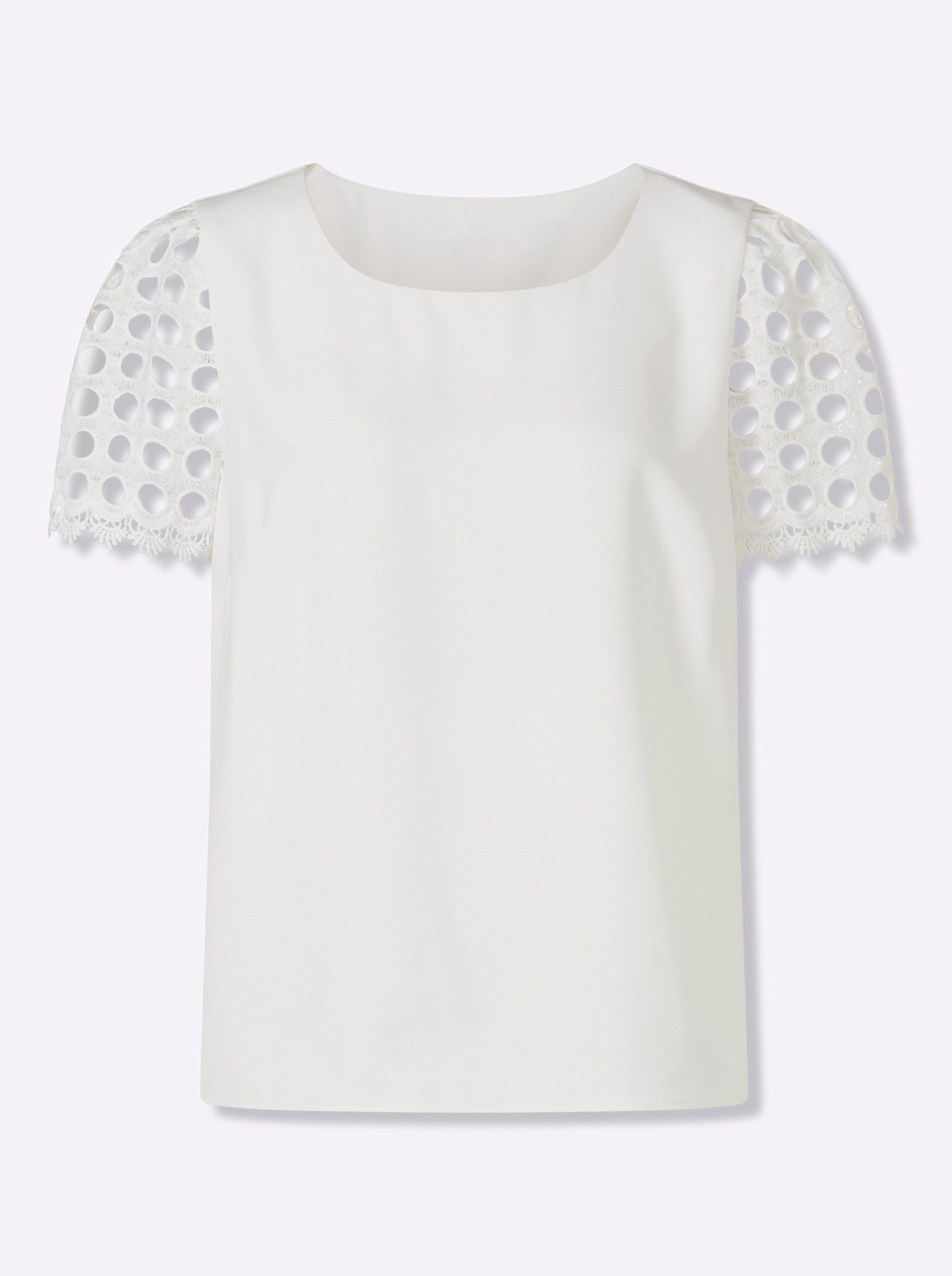 Klassische Bluse Bluse Kurzarm