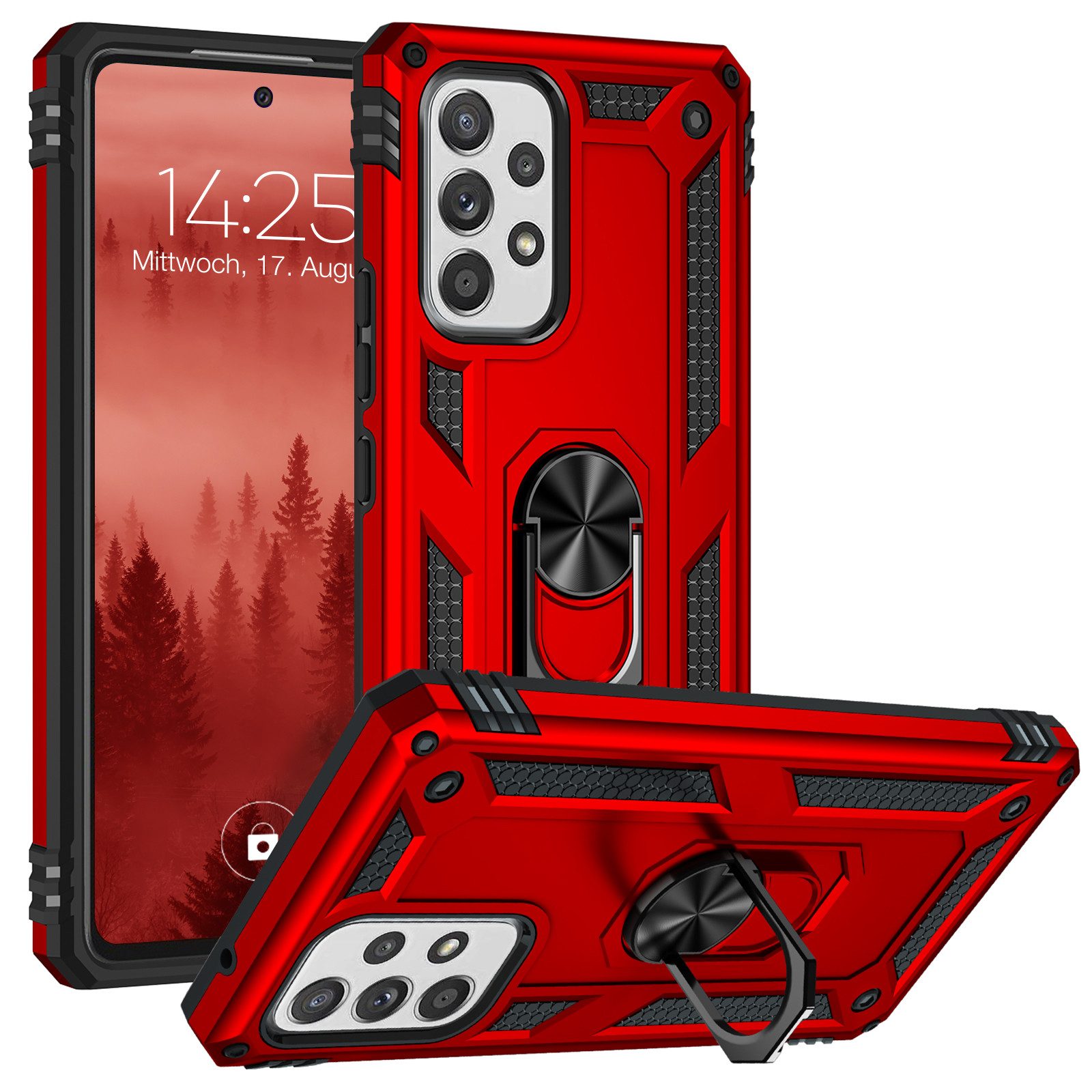 Tec-Expert Handyhülle Outdoor Cover Hülle für Samsung Galaxy A53 5G 6.5 Zoll, 6.5, Premium Hülle aus verstärktem Polycarbonat