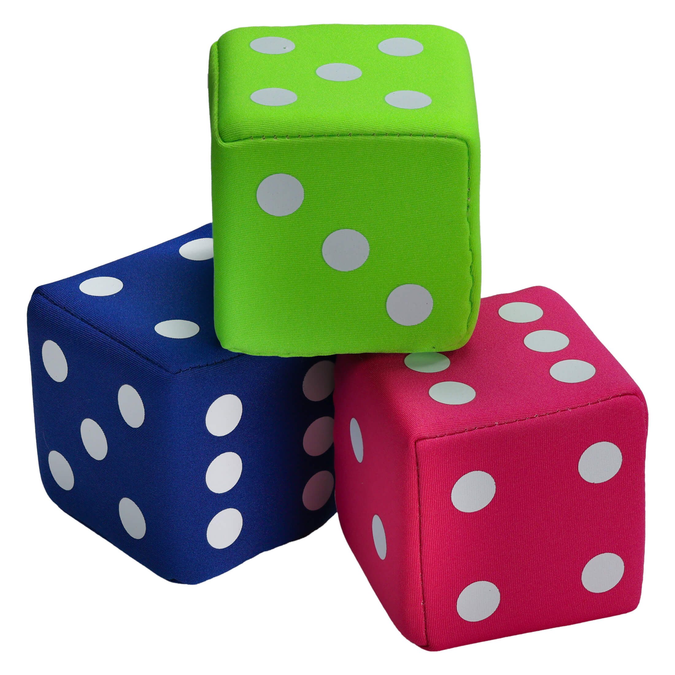 New Sports Motorikwürfel Neopren Würfel 8x8x8cm 3er Set - Softwürfel, große Würfel, (3-tlg), weiche Würfel, Softwürfel