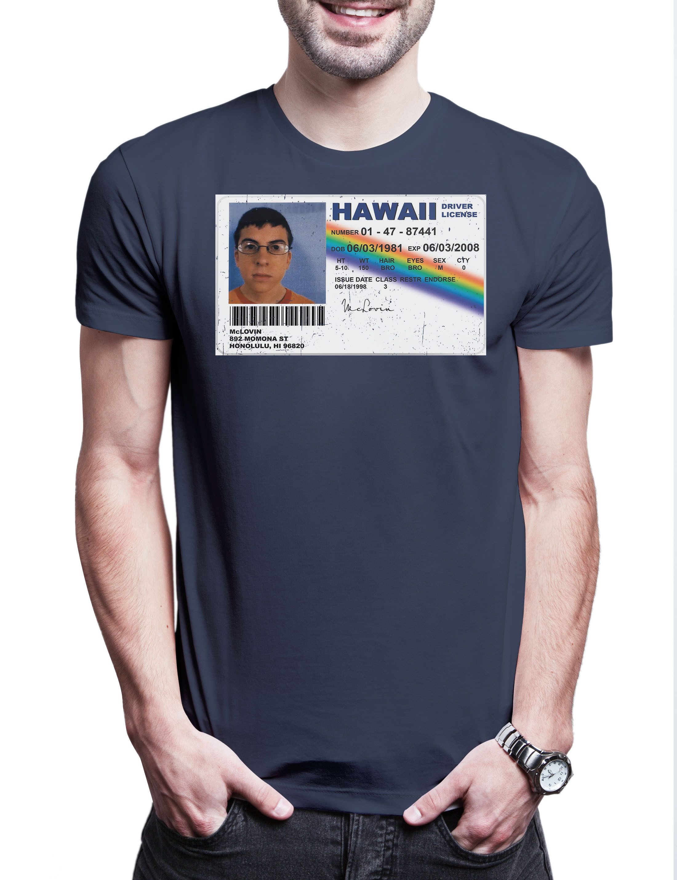 Print-Shirt McLovin Herren T-Shirt Superbad Film Teenie Komödie Highschool Party