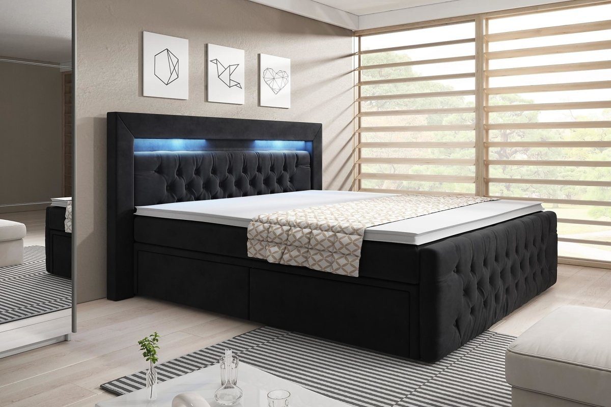 Luxusbetten24 Boxspringbett Sera, mit LED-Beleuchtung und günstig online kaufen