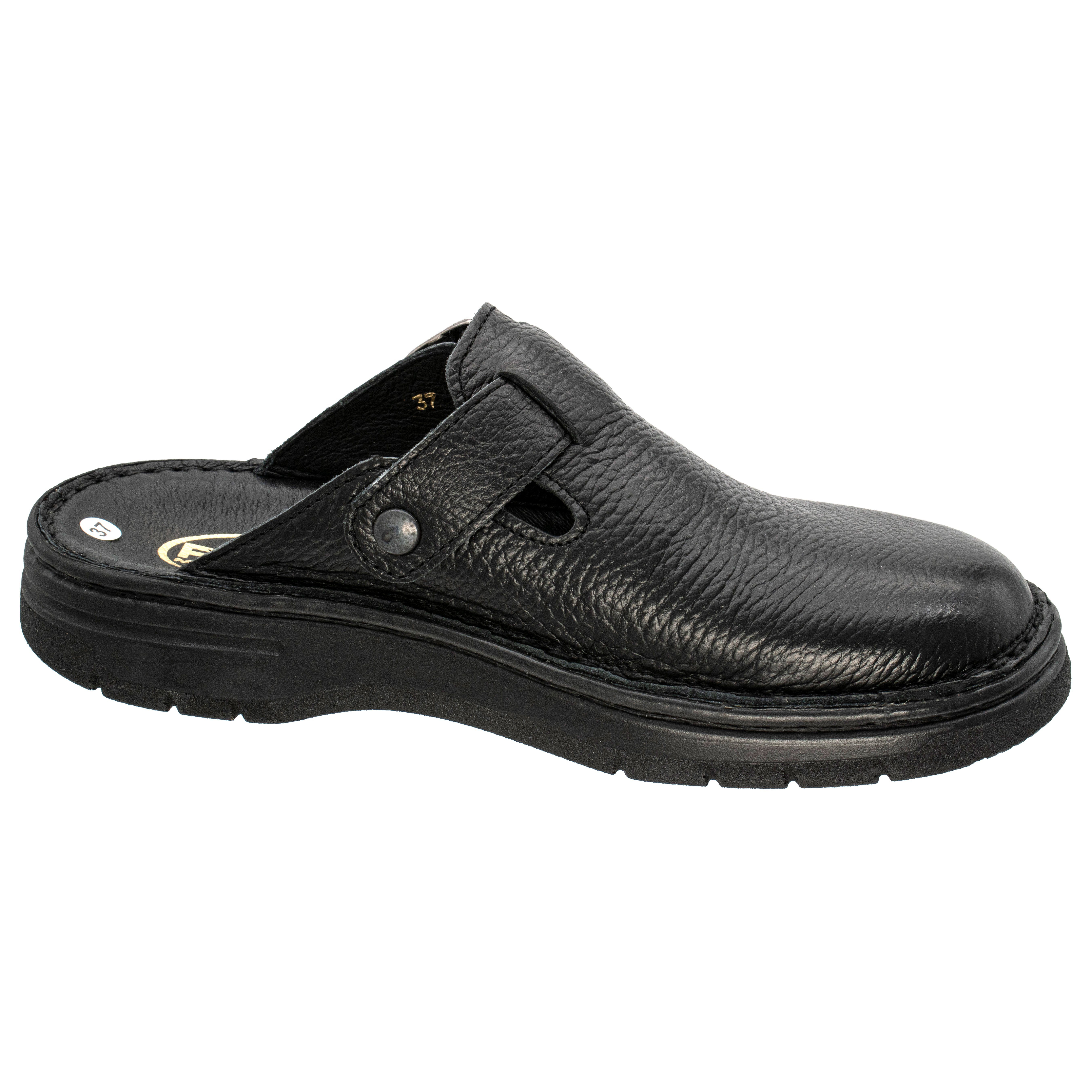 Fischer-Markenschuh Sina Pantolette aus Nappaleder, gepolstertes Lederfußbett
