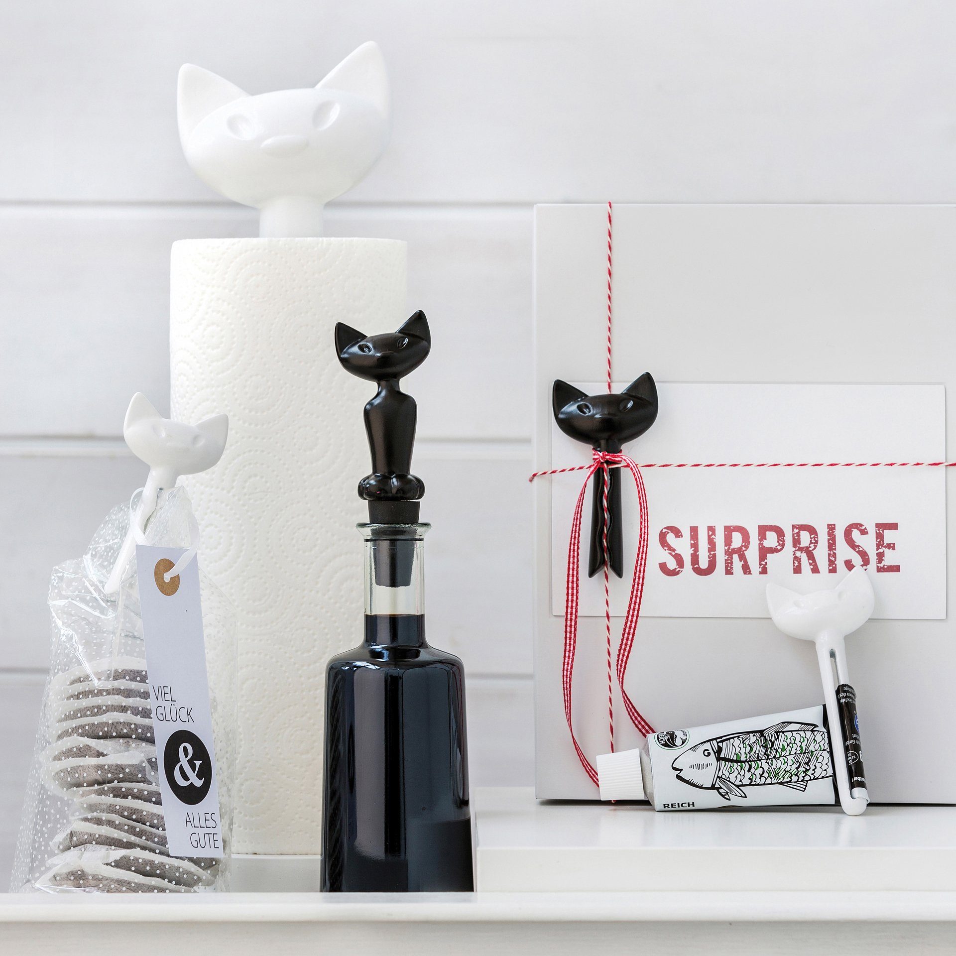 KOZIOL Küchenrollenhalter MIAOU, spülmaschinengeeignet,melaminfrei