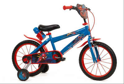 T&Y Trade Kinderfahrrad 14 Zoll Kinder Fahrrad Rad Bike Disney Spiderman Marvel Huffy 24941w, 1 Gang, Stützräder, Trinkflasche