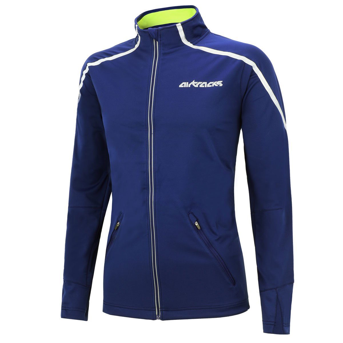 Airtracks Laufjacke Herren Thermo Laufjacke AIR TECH Softshell, Funktions Jacke für die kalte Jahreszeit Herbst-Winter, » S M L Xl XXL XXXL « Blau