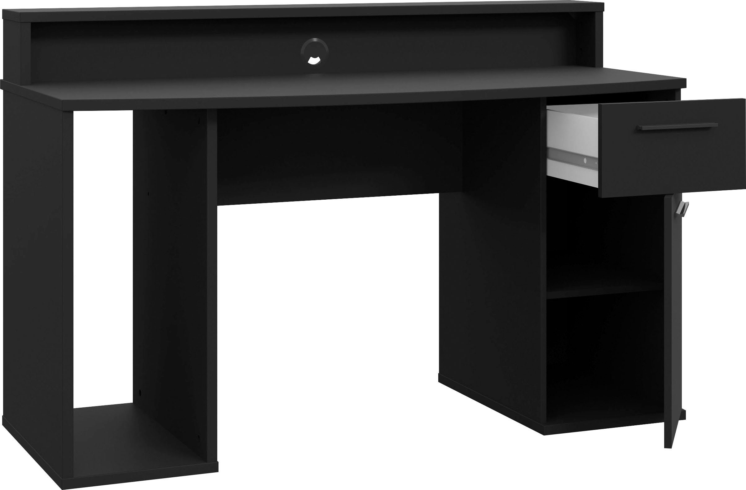 moderner 140 Beleuchtung, Breite FORTE Ayo, Gamingtisch cm LED-RGB mit Schreibtisch,