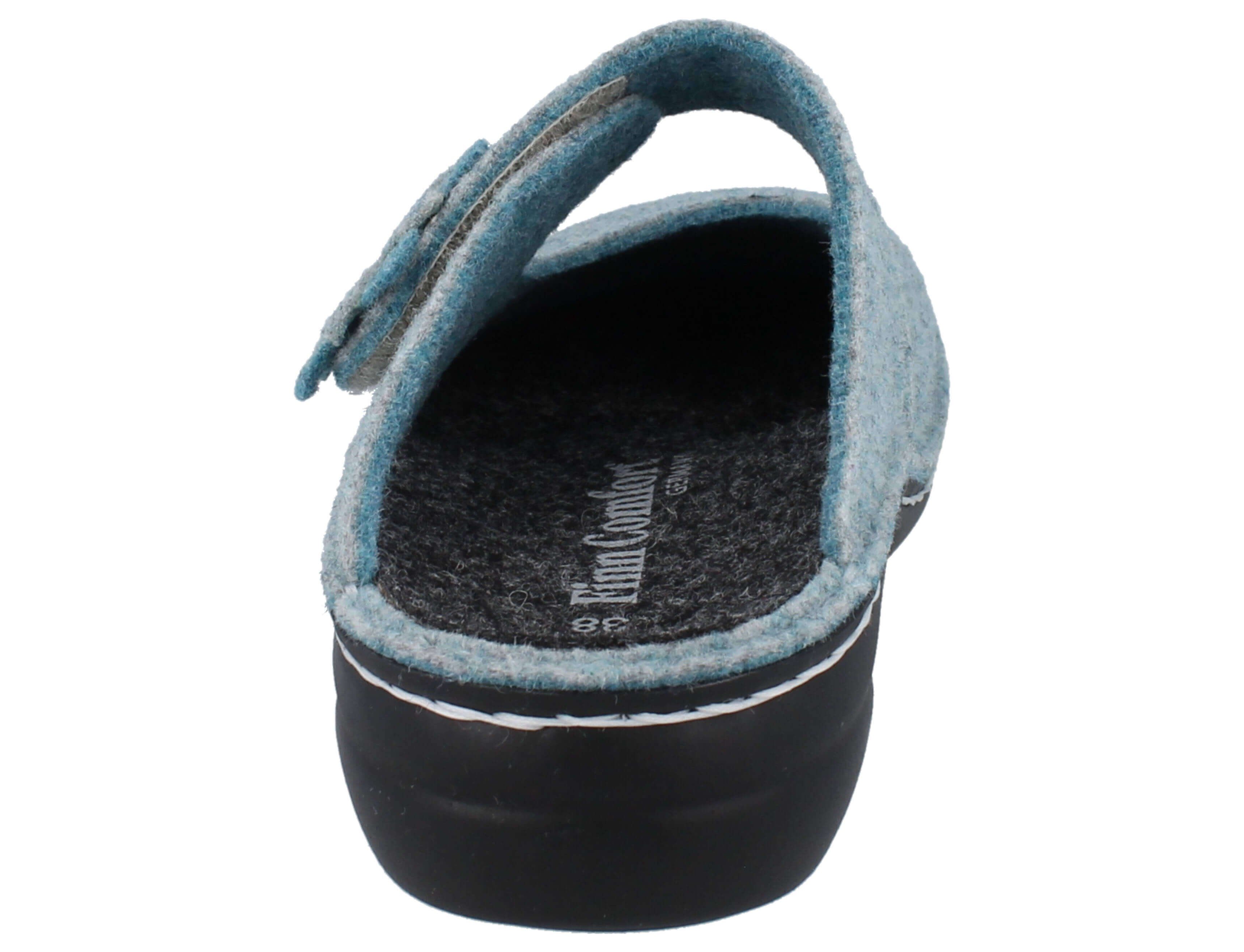 Finn Comfort FINN COMFORT Arlberg Damen Hausschuhe hellblau Filz - Größe: 38 Clog Wechselfußbett