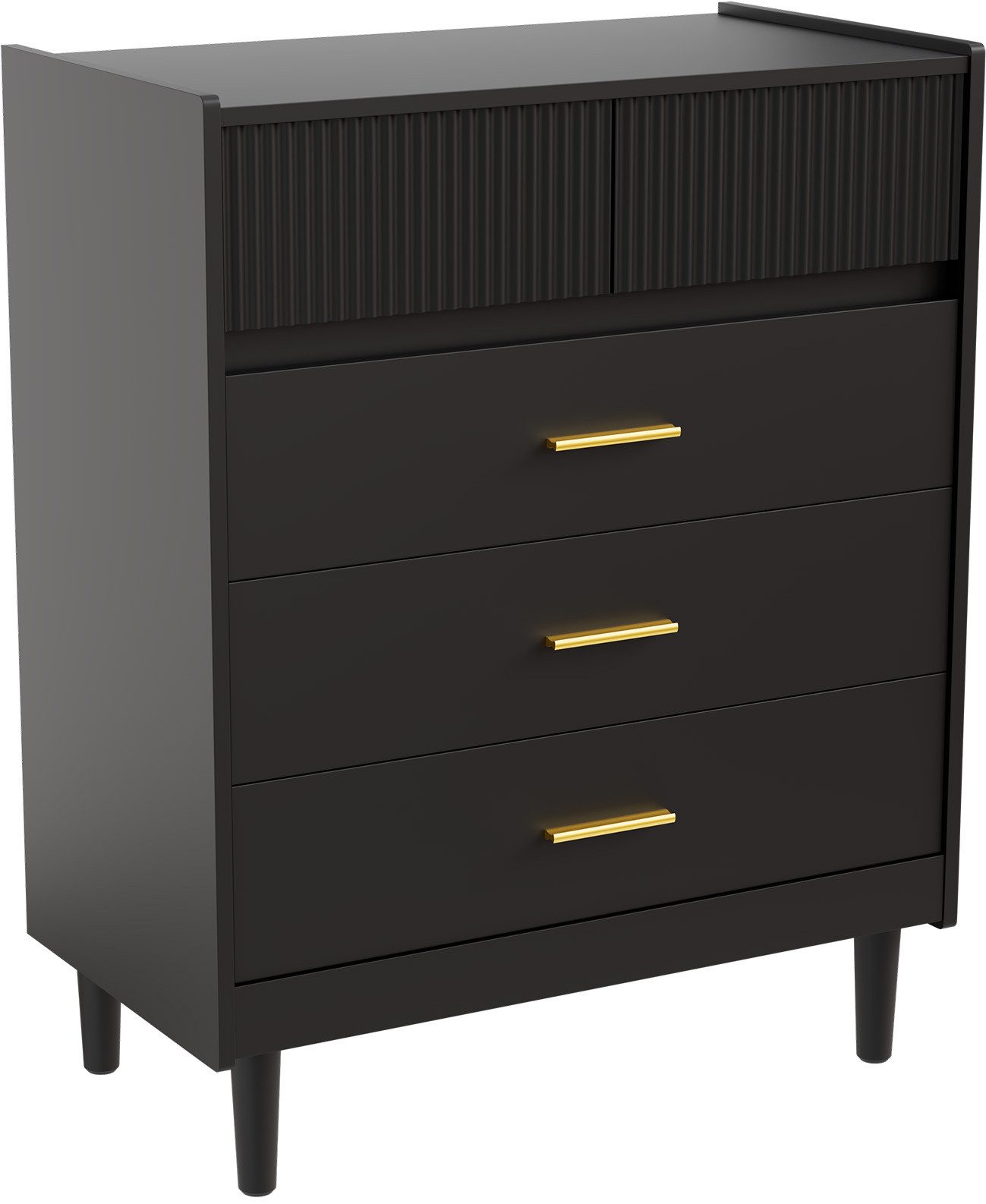 HOMAVO Kommode DG2 mit 5 Schubladen für Wohnzimmer Schlafzimmer modern & geräumig, FSC®, viel Stauraum, pflegeleicht-74 × 40 × 90 cm (B × T × H)