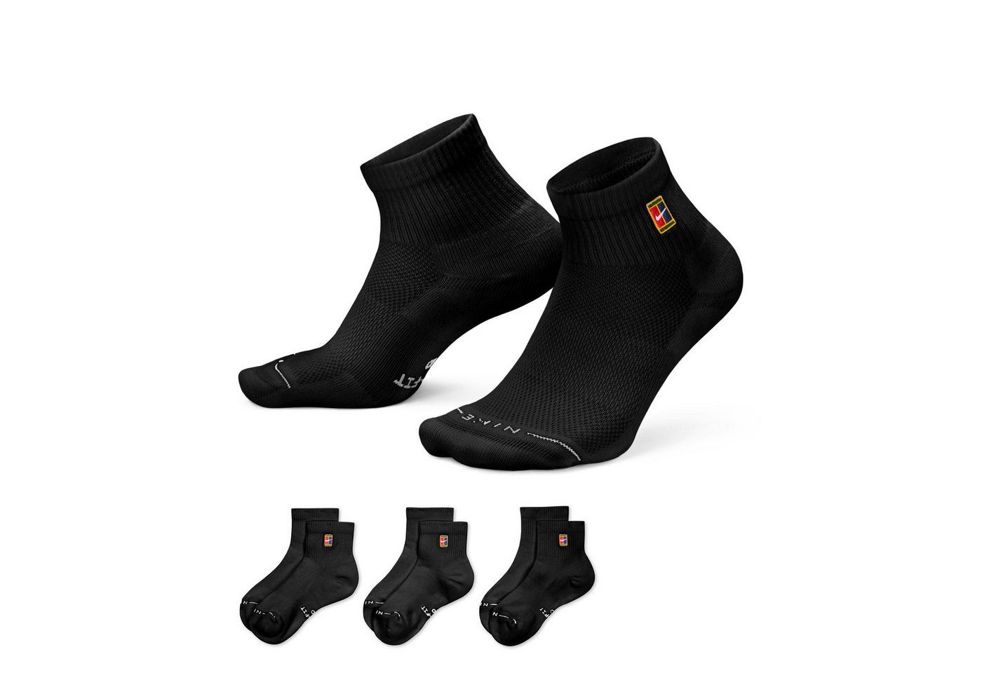 Nike Sportsocken U NK ED ELVD ANK 3P TENNIS 144 für Erwachsene