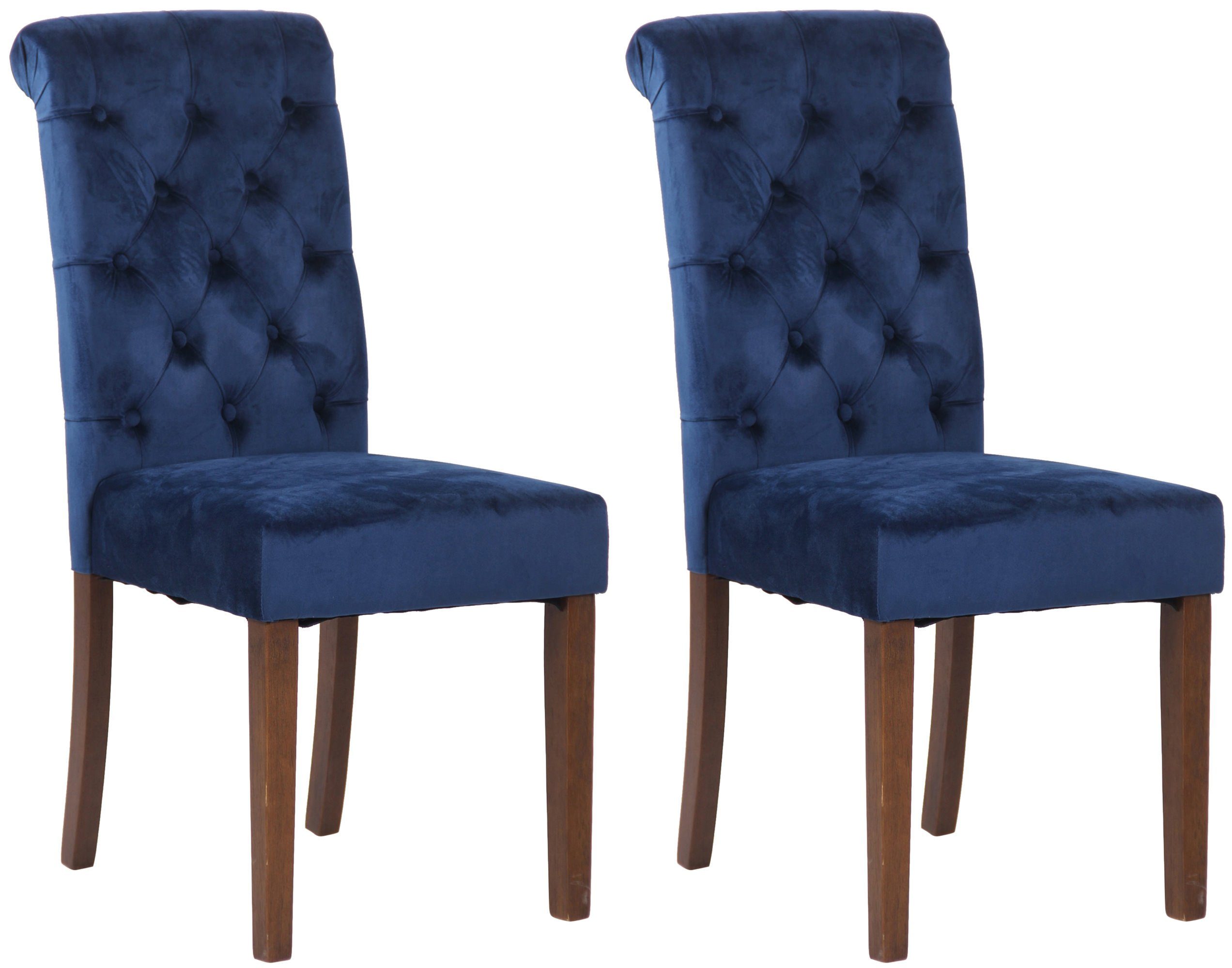 CLP Esszimmerstuhl LISBURN (2er Set), mit Lehne im Chesterfield Design