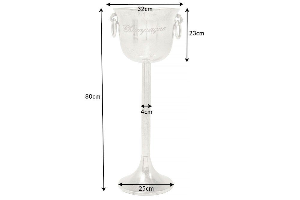 riess-ambiente Sektkühler CHAMPAGNE 80cm antik silber, Küche · Metall · für Flaschen (Wein & Champagner). € 94,95