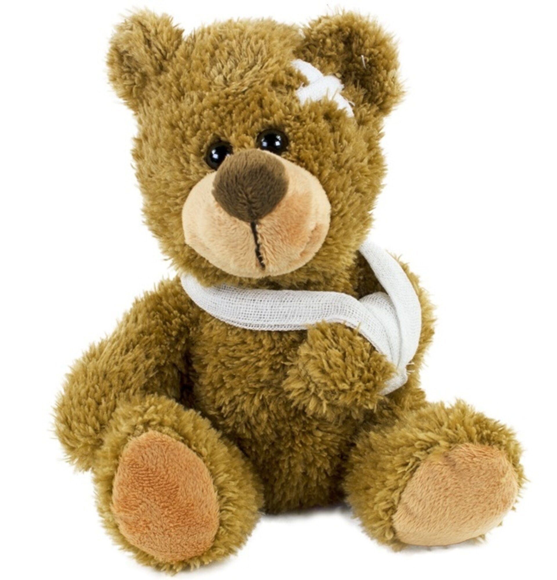 Euro Souvenirs Kuscheltier Teddybär mit Verband 21 cm sitzend Stoffteddybär