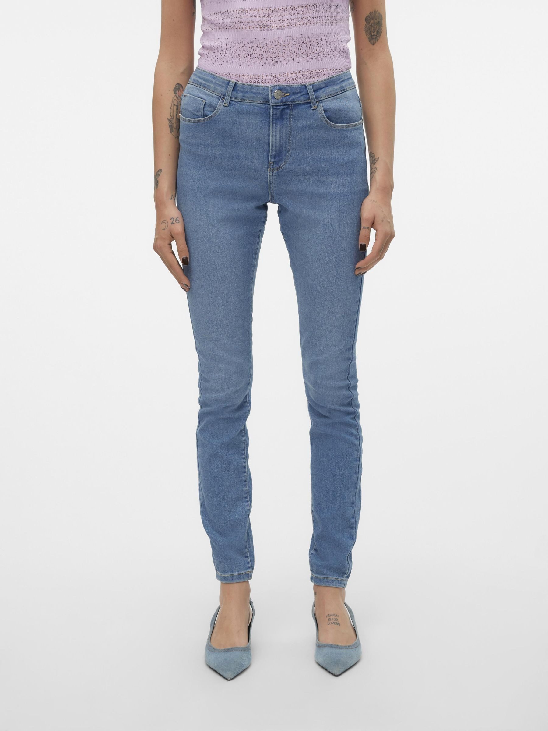 Skinny-fit-Jeans VMELLY MR SKINNY JEANS BLUE NOOS