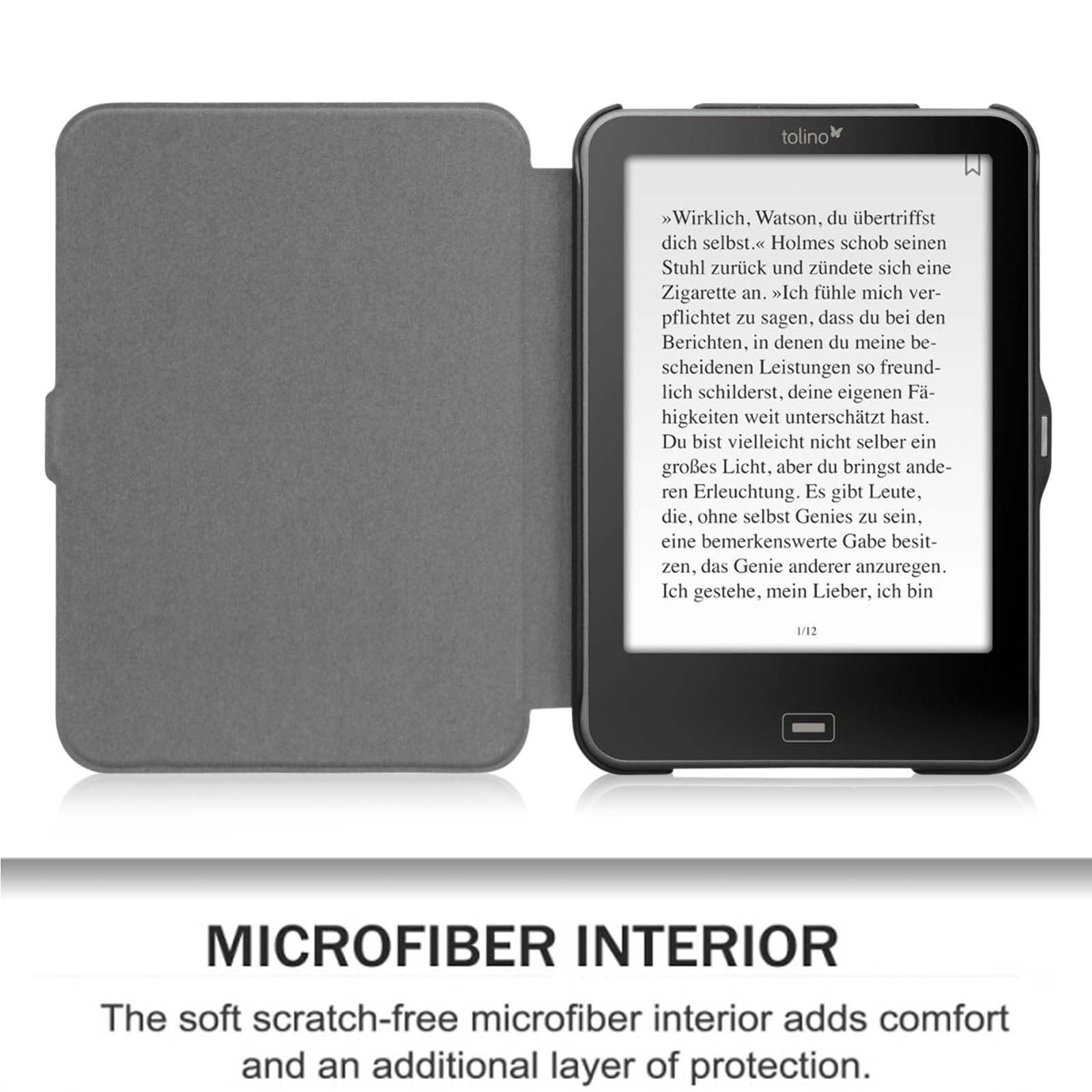 Fintie E-Reader-Hülle für Tolino Vision 4 HD/Vision 3 HD/Vision 2/Vision 1/Shine 2 HD, Ultradünne Schutzhülle mit Ruhemodus und Magnetverschluss