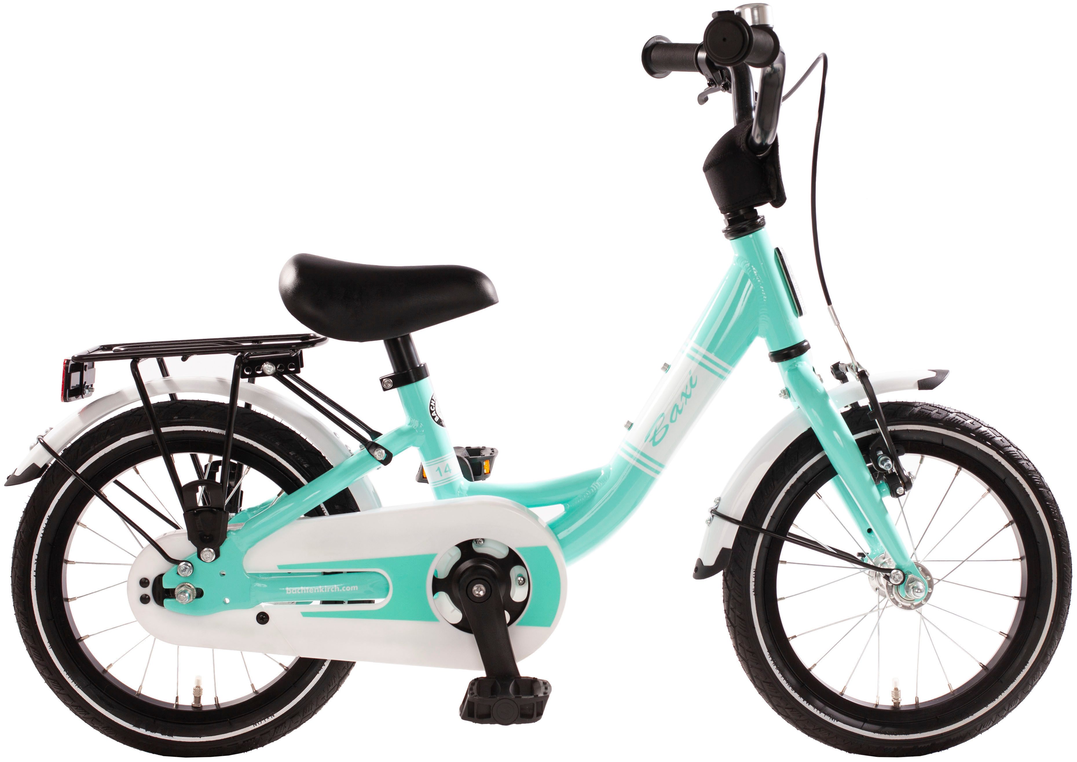 Bachtenkirch Kinderfahrrad 14" Baxi - aqua, 1 Gang, ohne Schaltung, (Packung), Alu Kinderfahrrad mit Vollausstattung, erhältlich in 14/16/18 Zoll