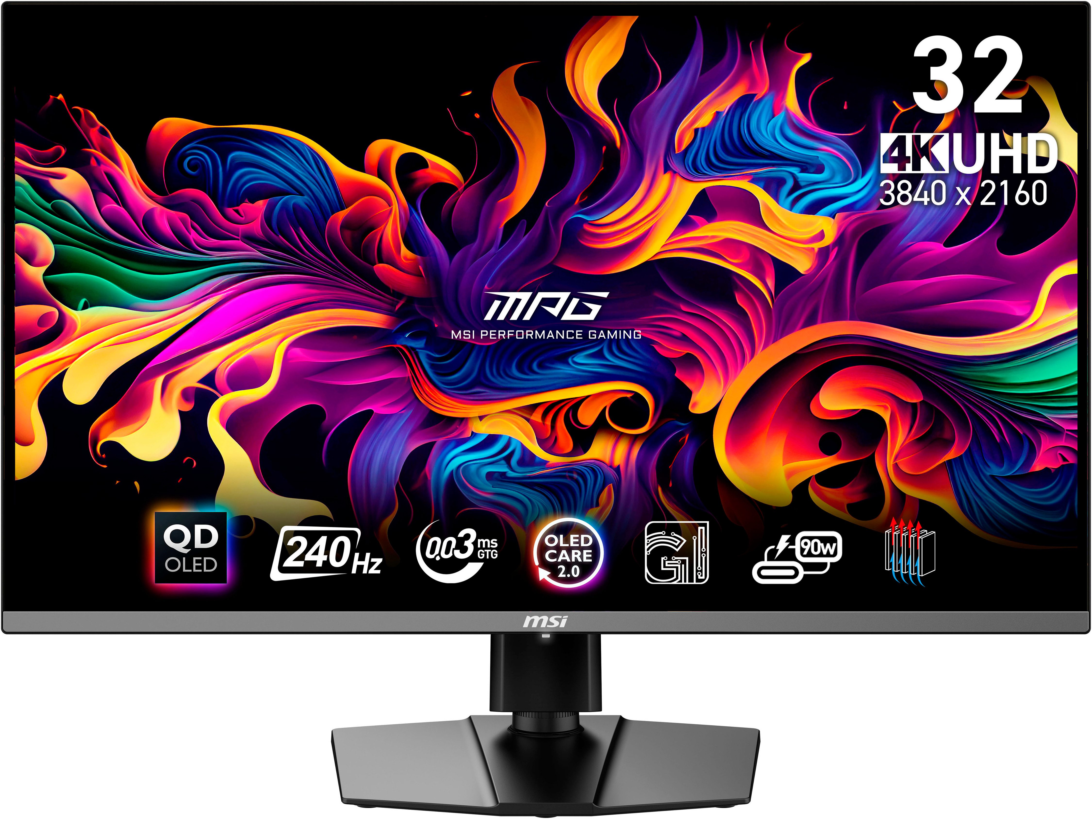 MSI MPG 321URX QD-OLED OLED-Monitor (80 cm/32 ", 3840 x 2160 px, 4K Ultra HD, 0,03 ms Reaktionszeit, 240 Hz, OLED)