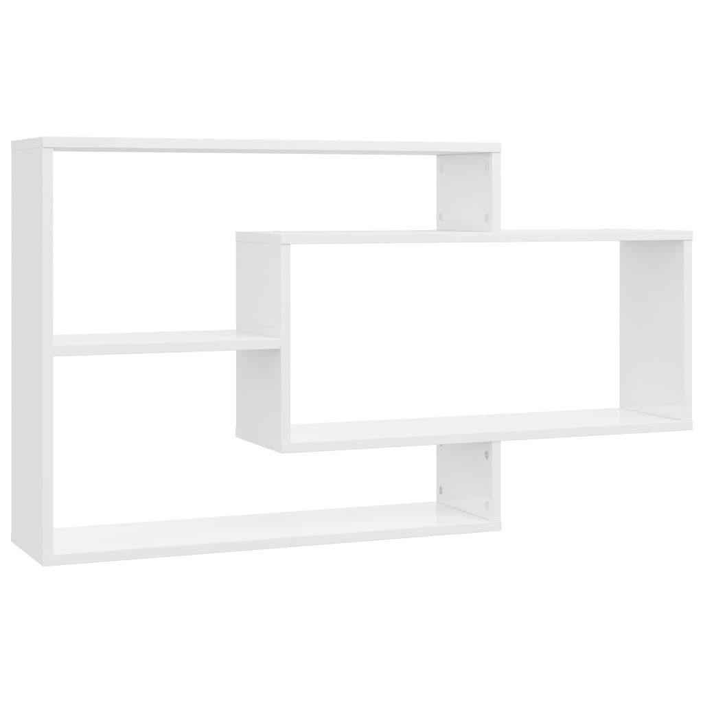 vidaXL Wandregal Полиці настінні Hochglanz-Weiß 104x20x58,5 cm Spanplatte