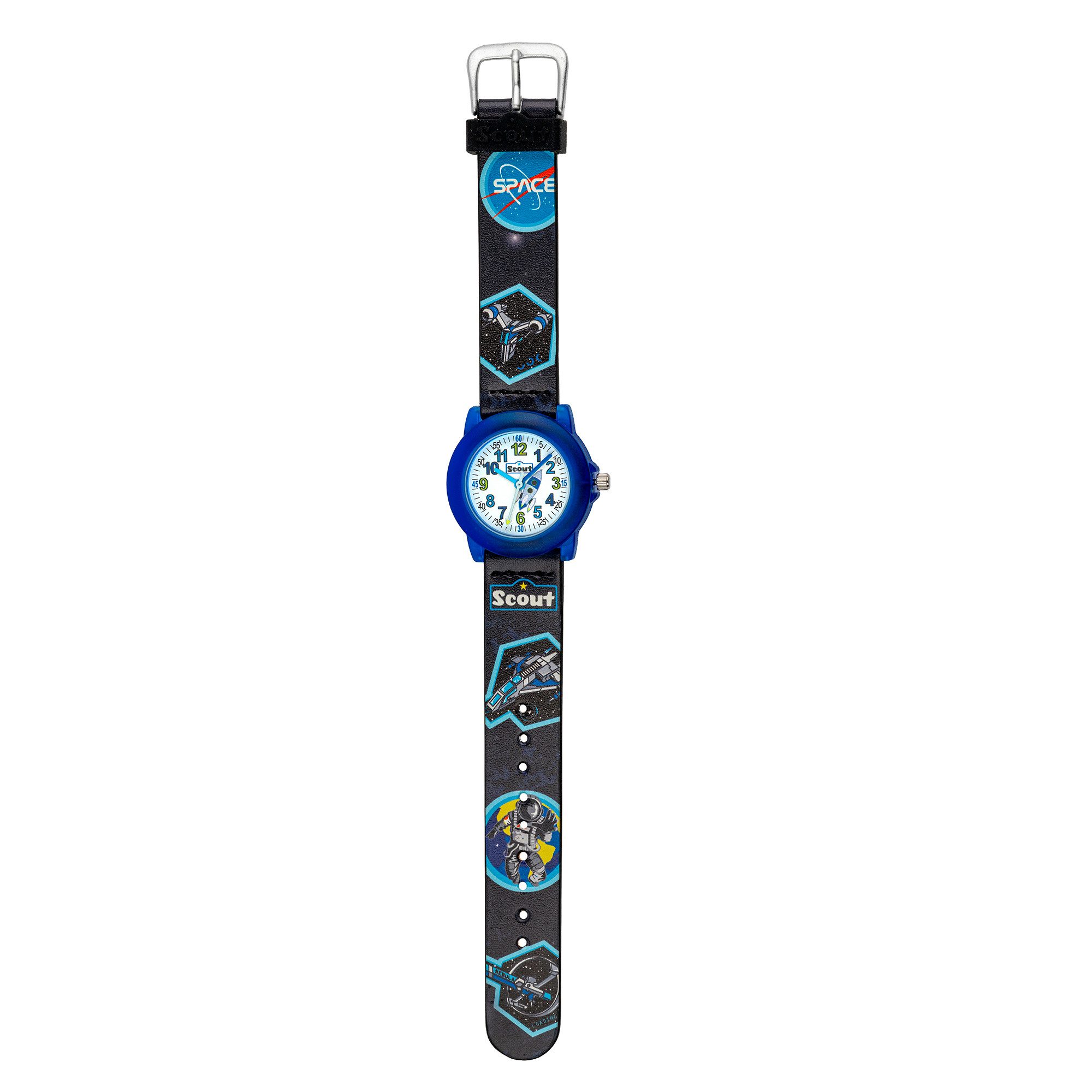 Scout Quarzuhr Crystal, 280305039 164000011, Armbanduhr, Kinderuhr, Lernuhr, Geschenkidee, Schulanfang, Weltall