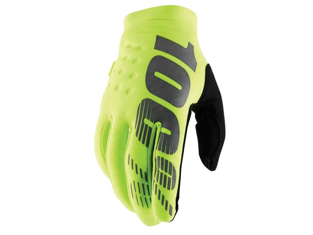 100% Fahrradhandschuhe 100% Brisker Cold Weather Glove S Fluo Yellow / Black - warmer Bikehan