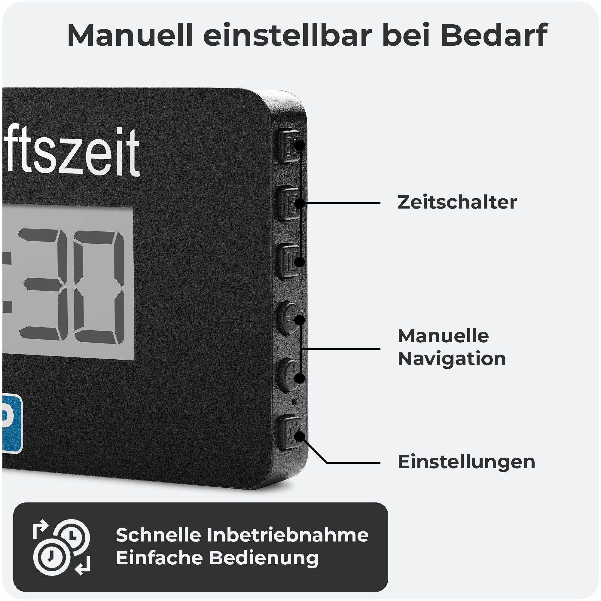 Parkwächter elektronische Parkscheibe Parkwächter Digitale Parkscheibe V1 zugelassen Datenschutz-Funktion