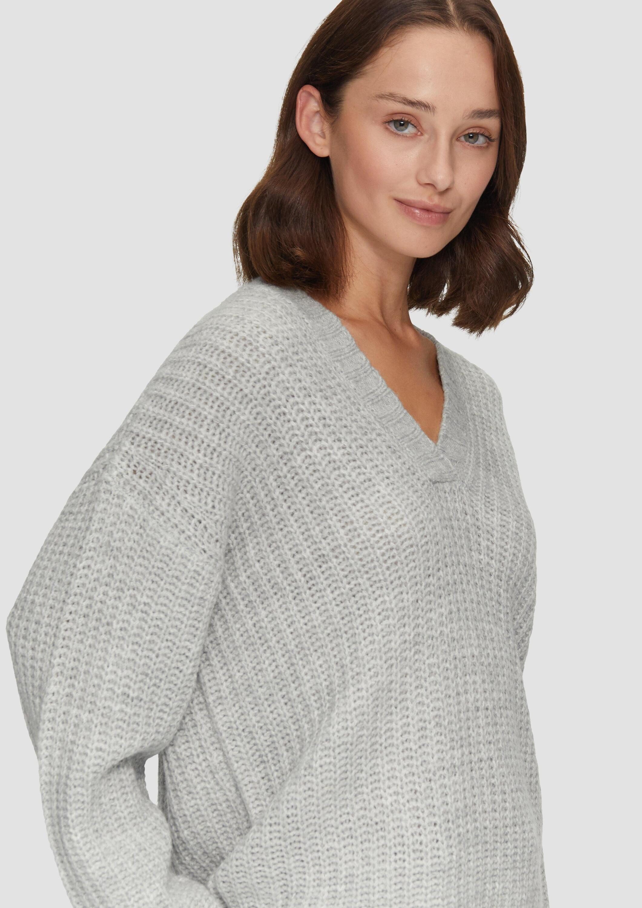 s.Oliver Longpullover Strickpullover Leichter Wollpullover im Relaxed Fit