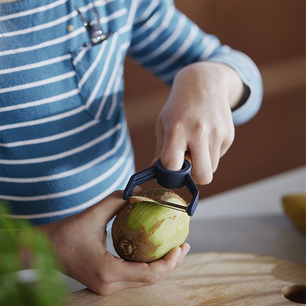 Opinel Universalküchenmesser LE PETIT CHEF Kinder Küchen-Set 3 teilig - Blau Küchenmesser